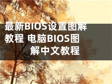 最新BIOS设置图解教程 电脑BIOS图解中文教程
