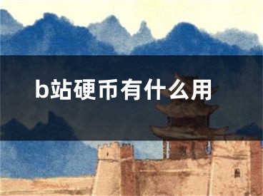 b站硬币有什么用