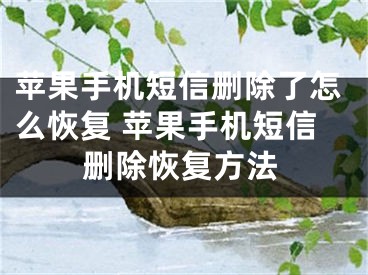 苹果手机短信删除了怎么恢复 苹果手机短信删除恢复方法