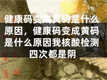 健康码变成黄码是什么原因，健康码变成黄码是什么原因我核酸检测四次都是阴