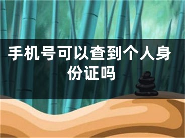 手机号可以查到个人身份证吗
