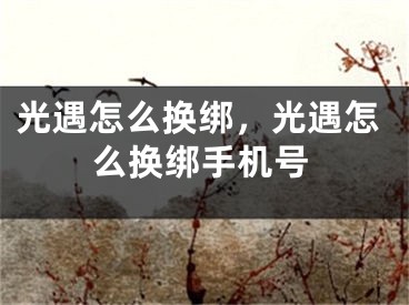 光遇怎么换绑，光遇怎么换绑手机号