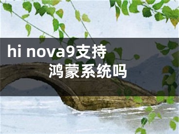 hi nova9支持鸿蒙系统吗