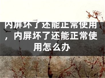 内屏坏了还能正常使用，内屏坏了还能正常使用怎么办