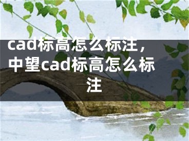 cad标高怎么标注，中望cad标高怎么标注