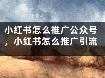 小红书怎么推广公众号，小红书怎么推广引流