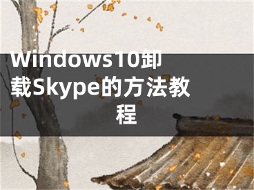 Windows10卸载Skype的方法教程