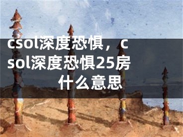csol深度恐惧，csol深度恐惧25房什么意思