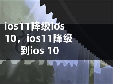 ios11降级ios10，ios11降级到ios 10