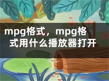 mpg格式，mpg格式用什么播放器打开