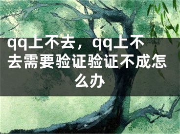 qq上不去，qq上不去需要验证验证不成怎么办