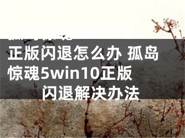 孤岛惊魂5win10正版闪退怎么办 孤岛惊魂5win10正版闪退解决办法