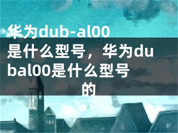 华为dub-al00是什么型号，华为dubal00是什么型号的