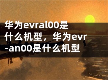 华为evral00是什么机型，华为evr-an00是什么机型