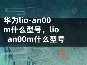 华为lio-an00m什么型号，lio an00m什么型号