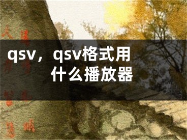 qsv，qsv格式用什么播放器