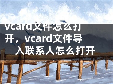 vcard文件怎么打开，vcard文件导入联系人怎么打开