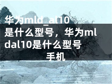 华为mld_al10是什么型号，华为mldal10是什么型号手机