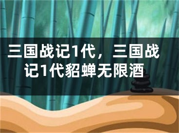 三国战记1代，三国战记1代貂蝉无限酒