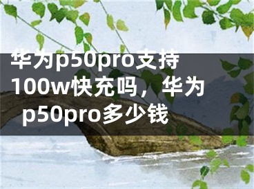 华为p50pro支持100w快充吗，华为p50pro多少钱