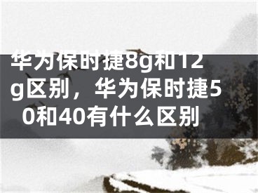 华为保时捷8g和12g区别，华为保时捷50和40有什么区别