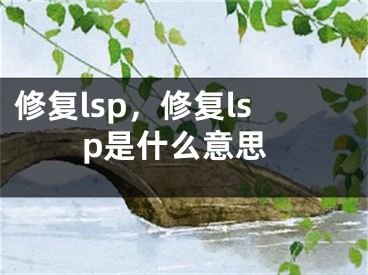 修复lsp，修复lsp是什么意思