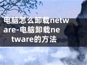 电脑怎么卸载netware-电脑卸载netware的方法