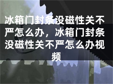 冰箱门封条没磁性关不严怎么办，冰箱门封条没磁性关不严怎么办视频