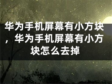 华为手机屏幕有小方块，华为手机屏幕有小方块怎么去掉