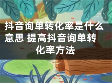 抖音询单转化率是什么意思 提高抖音询单转化率方法