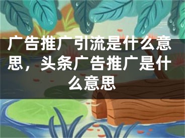 广告推广引流是什么意思，头条广告推广是什么意思