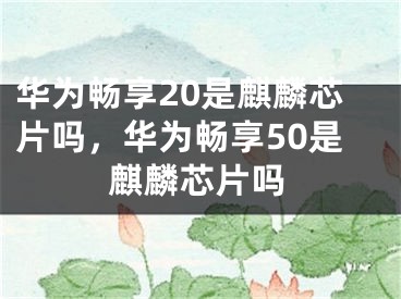 华为畅享20是麒麟芯片吗，华为畅享50是麒麟芯片吗