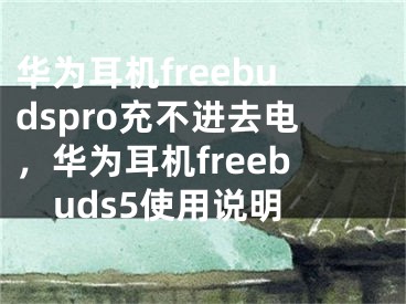 华为耳机freebudspro充不进去电，华为耳机freebuds5使用说明