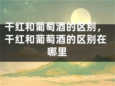 干红和葡萄酒的区别，干红和葡萄酒的区别在哪里