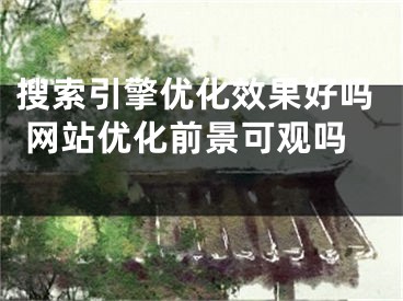 搜索引擎优化效果好吗 网站优化前景可观吗  