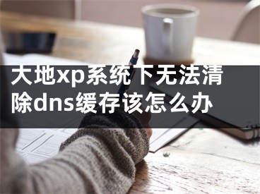 大地xp系统下无法清除dns缓存该怎么办