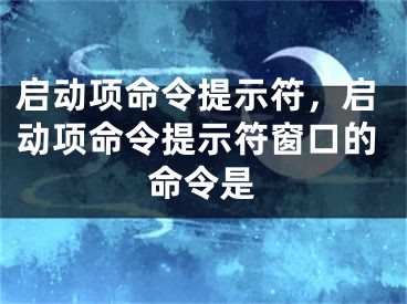 启动项命令提示符，启动项命令提示符窗口的命令是