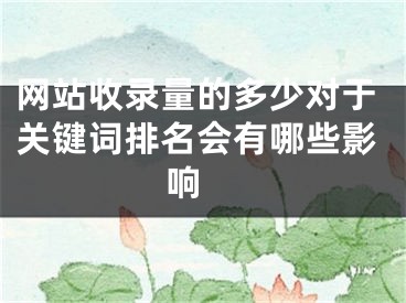 网站收录量的多少对于关键词排名会有哪些影响 