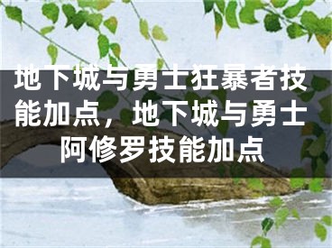 地下城与勇士狂暴者技能加点，地下城与勇士阿修罗技能加点