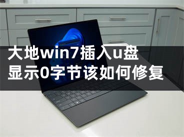 大地win7插入u盘显示0字节该如何修复