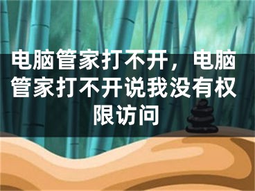 电脑管家打不开，电脑管家打不开说我没有权限访问