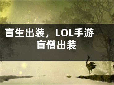 盲生出装，LOL手游盲僧出装