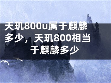 天玑800u属于麒麟多少，天玑800相当于麒麟多少