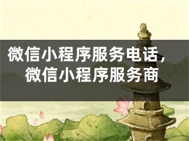 微信小程序服务电话，微信小程序服务商