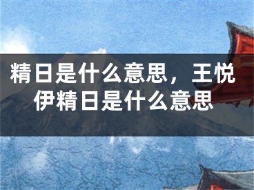 精日是什么意思，王悦伊精日是什么意思