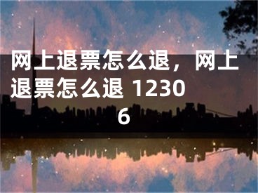 网上退票怎么退，网上退票怎么退 12306