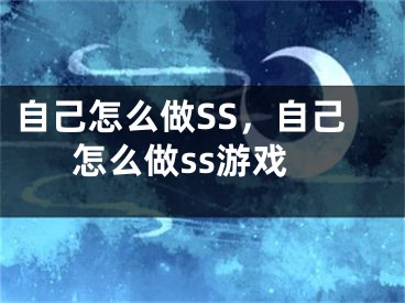 自己怎么做SS，自己怎么做ss游戏