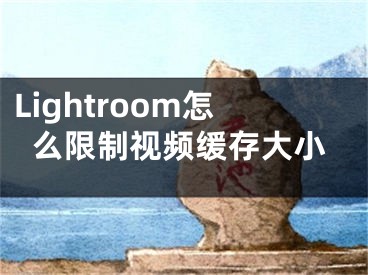 Lightroom怎么限制视频缓存大小