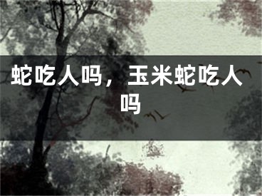 蛇吃人吗，玉米蛇吃人吗