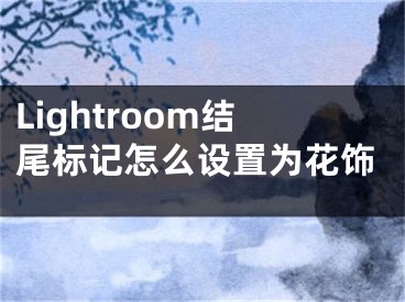 Lightroom结尾标记怎么设置为花饰